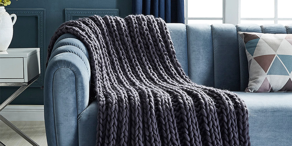 Cozy Tyme Francine Channel Knit Throw