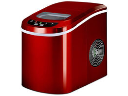 Costway Red Portable Compact Electric Ice Maker Machine Mini Cube 26lb/Day - Red