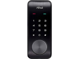 Alfred DB2BBL DB2-B Smart Door Lock with Bluetooth and keyed-entry - Black