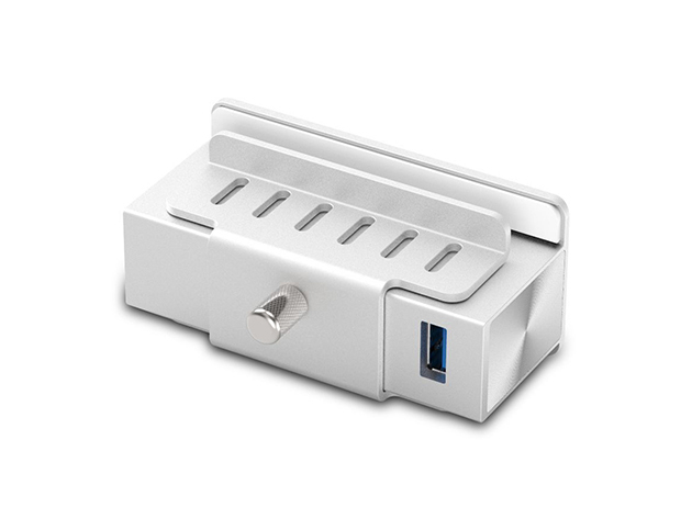 Premium Aluminum 4-Port USB Clamp Hub 