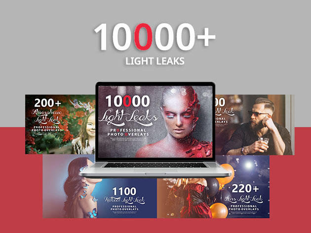 10,000+ Professional Light Leaks Photo Overlay Package: Lifetime Subscription