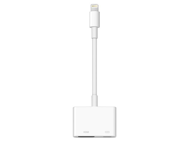 Apple 6-inch Genuine Lightning to HDMI Adapter For Apple iPhone/iPad/Tablets/iPod, White (New Open Box)