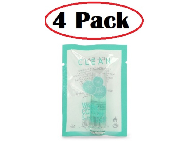 4 Pack of Clean Warm Cotton & Mandarine by Clean Mini Eau Fraichie Spray .17 oz