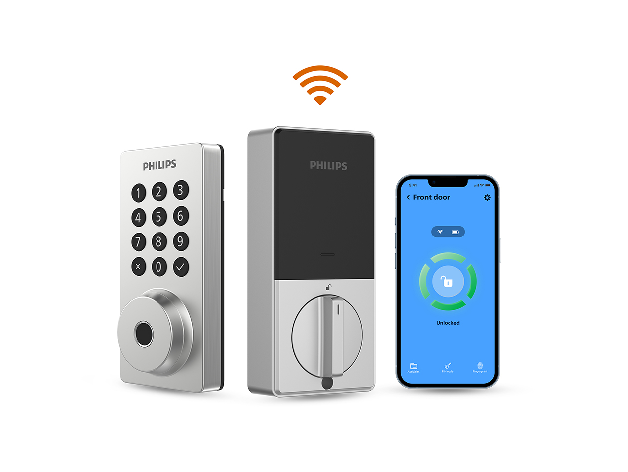 Philips 4000 Series Touchscreen Fingerprint Smart Deadbolt Satin Nickel