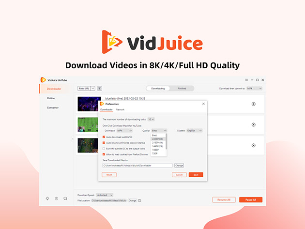 VidJuice Video & Audio Downloader: Lifetime Subscription