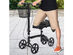 Costway Steerable Foldable Knee Walker Scooter Turning Brake Basket Drive Cart Black