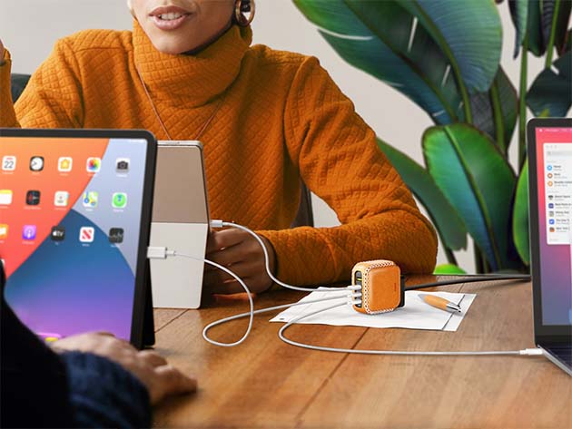 100W USB-C 4-Port GaN Charger (Tan)