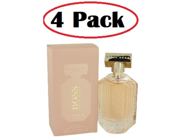 4 Pack of Boss The Scent by Hugo Boss Eau De Parfum Spray 3.3 oz