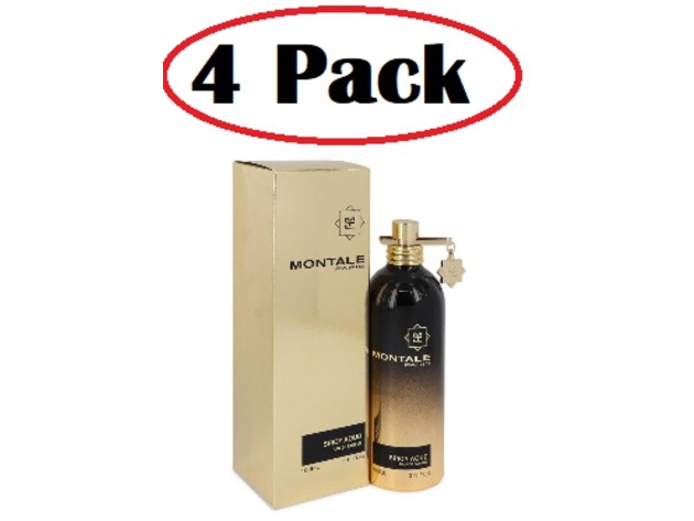 4 Pack of Montale Spicy Aoud by Montale Eau De Parfum Spray (Unisex) 3.4 oz