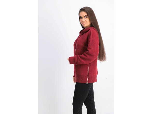 Ideology Women's Zip-Hem Hoodie Red Size XX-Large