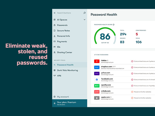 Dashlane Password Manager: 1-Yr Subscription (Family Plan)