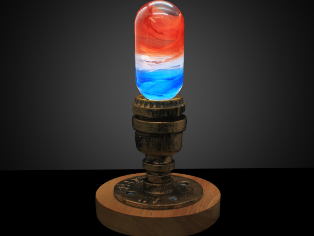 Sunrise Lamp with Vintage Round Base