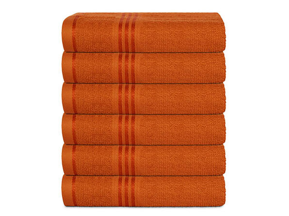 Hurbane Home 6 Piece Hand Towel Set Orange - Product Image