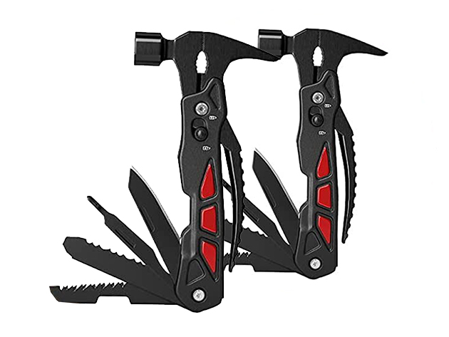 Functional Mini Camping Hammer & Snowflake Multitool (2 pack)