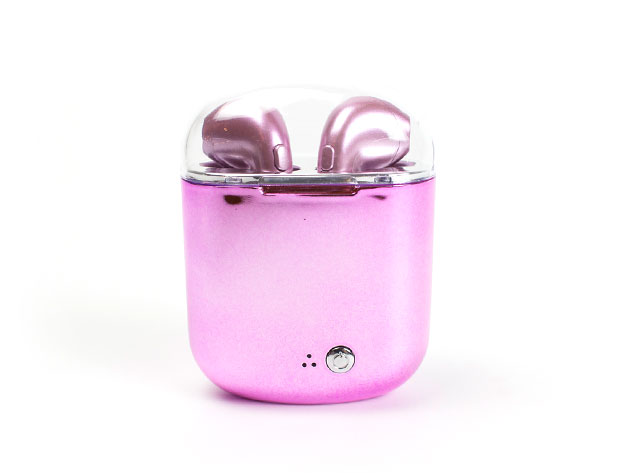 Buds Auto Sales >> Metallic Wireless Earbuds with Charging Case (Pink ... Buds Auto Sales >> Metallic Wireless Earbuds with Charging Case (Pink ...