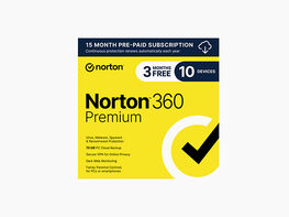 Norton 360 Premium: 75GB Cloud PC Backup for 10 Devices (15-Month Subscription)