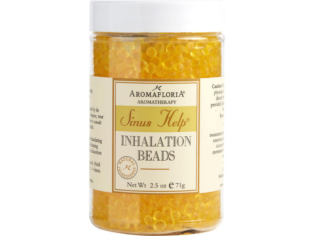 SINUS HELP by Aromafloria INHALATION BEADS 2.5 OZ BLEND OF EUCALYPTUS, PEPPER...