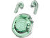 Transparent Bluetooth Earbuds with LED Power Display Charging Case Green