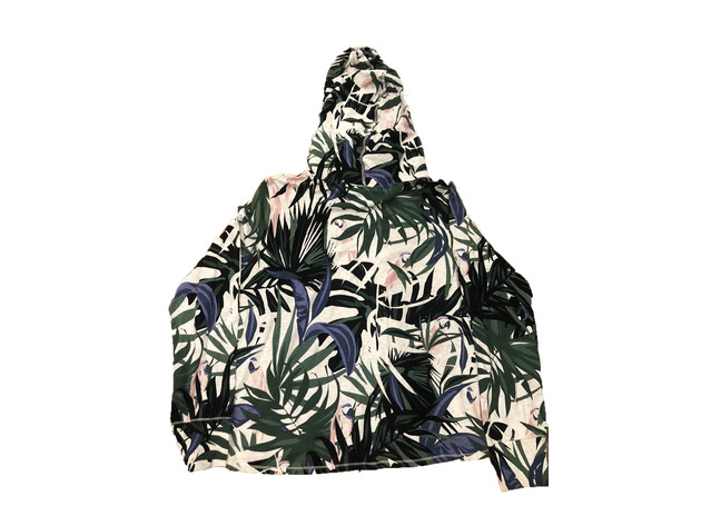 Calvin Klein Performance Women's Printed Hoodie T-Shirt Green Size 2 Extra Large