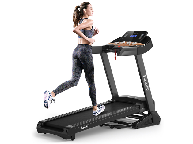 Superfit 3.75HP Electric Folding Treadmill W/Auto Incline 12 Program APP Control 