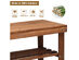 Costway 3-Tier Bamboo Shoe Bench Storage Rack Organizer W/ Stool Entryway Home Hallway - Carbonized Color