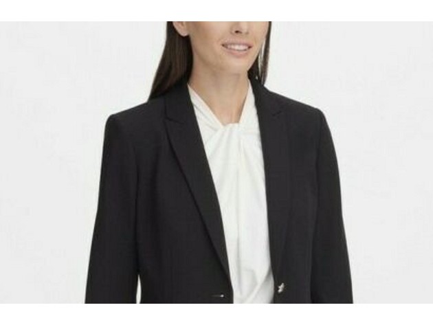 Tommy Hilfiger Women's One-Button Blazer Black Size 8
