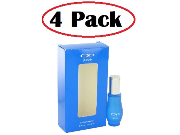 4 Pack of OP Juice by Ocean Pacific Mini Cologne Spray .5 oz