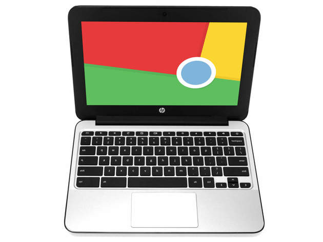 HP P0B79UT 11" Chromebook, 2.16GHz Intel Celeron, 2GB RAM, 16GB SSD, Chrome (Grade B)