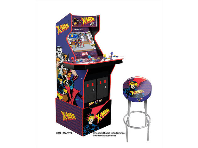 Arcade1up XMEN4PARC X-Men 4 Player Arcade Cabinet with Riser and Stool