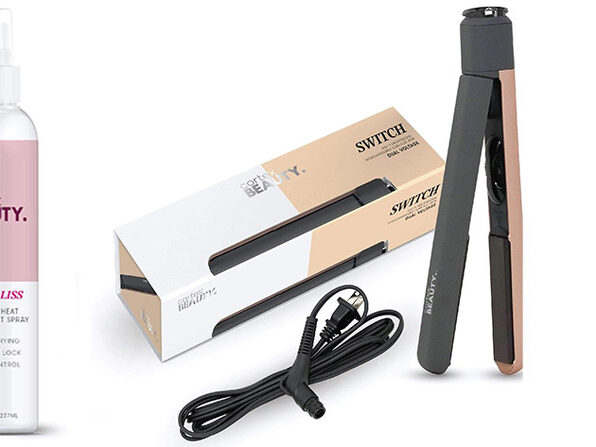 Switch Flat Iron & Heat Protectant Spray Bundle (Gray / Rose Gold) - Product Image