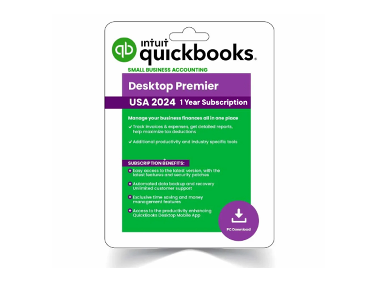 Intuit QuickBooks Desktop Premier 2024 (1 User) for Windows: 1-Year Subscription
