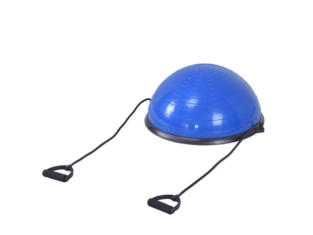 Costway 23'' Blue Yoga Ball Balance Trainer with Pump Home Exercise Training Fitness - Blue