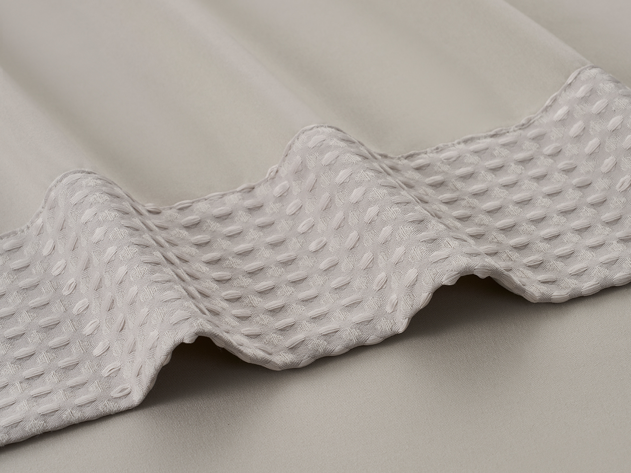 4-Piece Bamboo Blend Waffle Hem Sheet Set (Taupe/King)