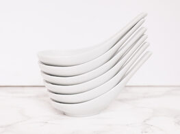 Tuxton Home Kona Porcelain Tasting Spoons (Set of 6)