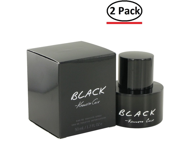 Kenneth Cole Black by Kenneth Cole Eau De Toilette Spray 1.7 oz for Men (Package of 2)