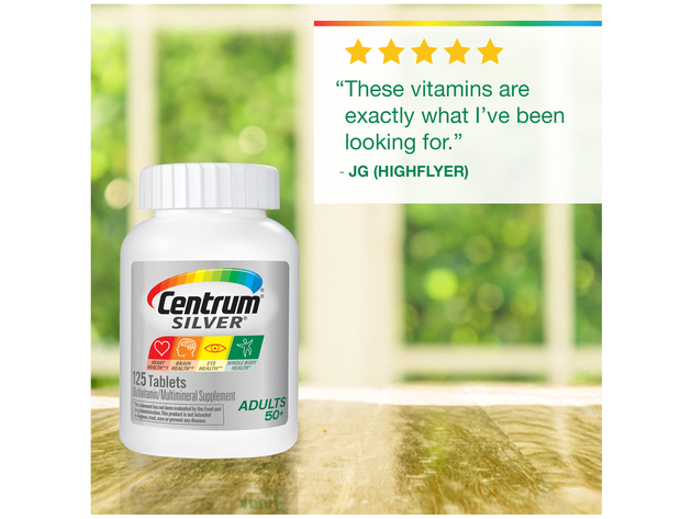 Centrum Silver Multivitamin and Multimineral Supplement Adult Tablets, Replenish Your Body with Essential Vitamins and Minerals that Support Your Energy, 125 Count