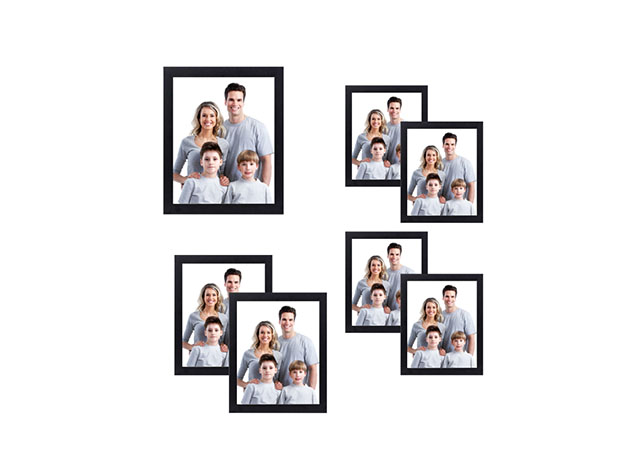 Nuvita 7-Piece Black Photo Frame Wall Gallery Kit