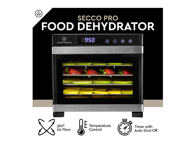 ChefWave Secco Pro 6-Tray Food Dehydrator