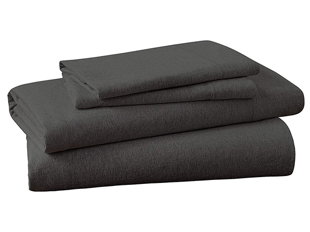 Soft Tees Luxury Cotton Modal Jersey Knit Sheet Set (Dark Gray/King)