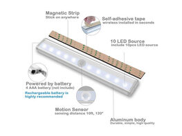 3-Pack 10 Led Motion Sensor Stick On Light Bars