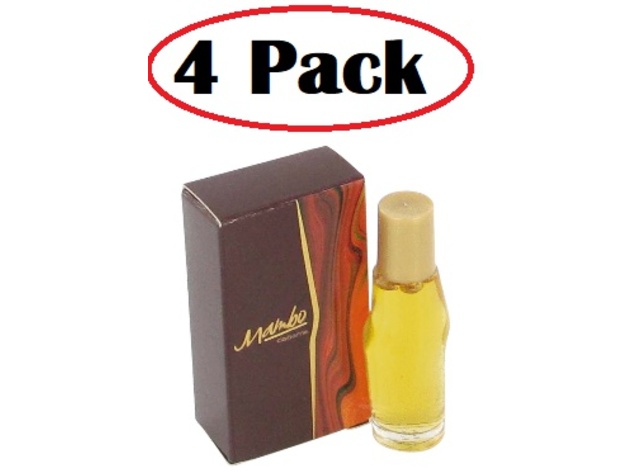 4 Pack of MAMBO by Liz Claiborne Mini Cologne .18 oz