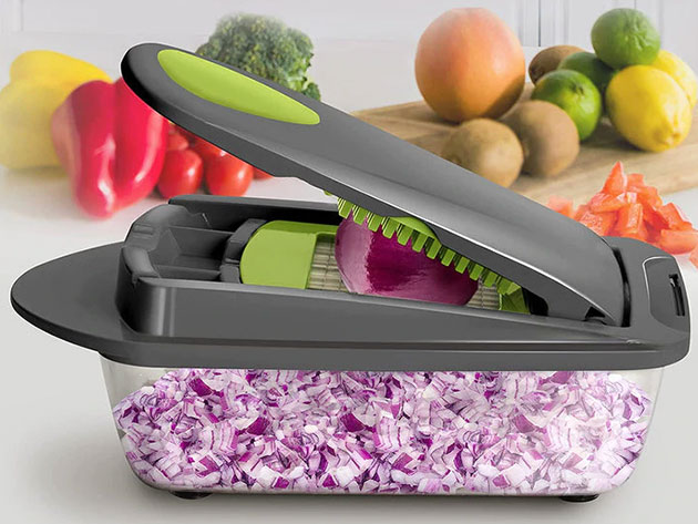 8-Blade Veggie Chopper with Container