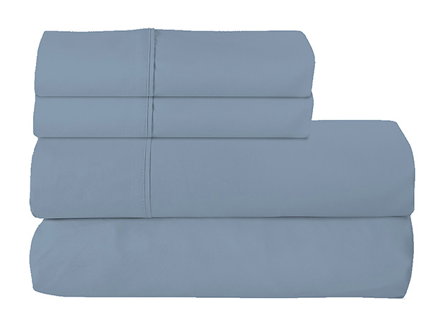 Soft Home 1800 Series Solid Microfiber Ultra Soft Sheet Set (Dusty Blue/King)