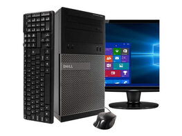 Dell 390 Tower PC, 3.20GHz Intel i5 Quad Core Gen 2, 16GB RAM, 2TB SATA HD, Windows 10 Home 64 bit, 22" Screen (Renewed)