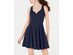 B Darlin Juniors' V-Neck Fit & Flare Dress Blue Size 4
