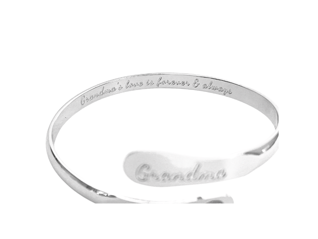 Grandma Bracelets, Engraved Bracelets Grandmas love is forever & always