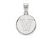 Sterling Silver Villanova U. Medium Logo Disc Pendant