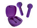 Rubberized Wireless Earbuds + Charging Case (Royal Purple)