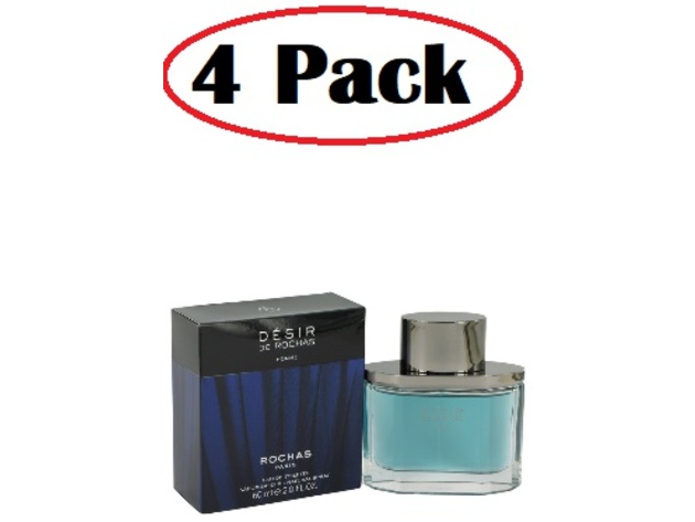 4 Pack of Desir De Rochas by Rochas Eau De Toilette Spray 2 oz