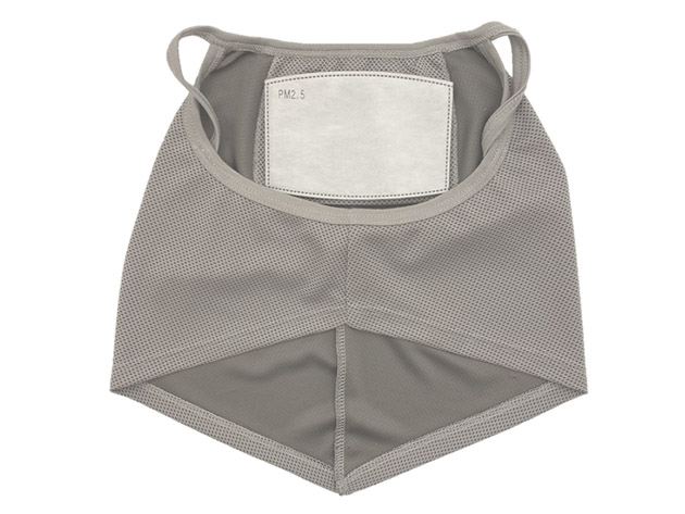 SEAS Relaxed Fit Cooling Face Cover with Filter (Silver Grey)